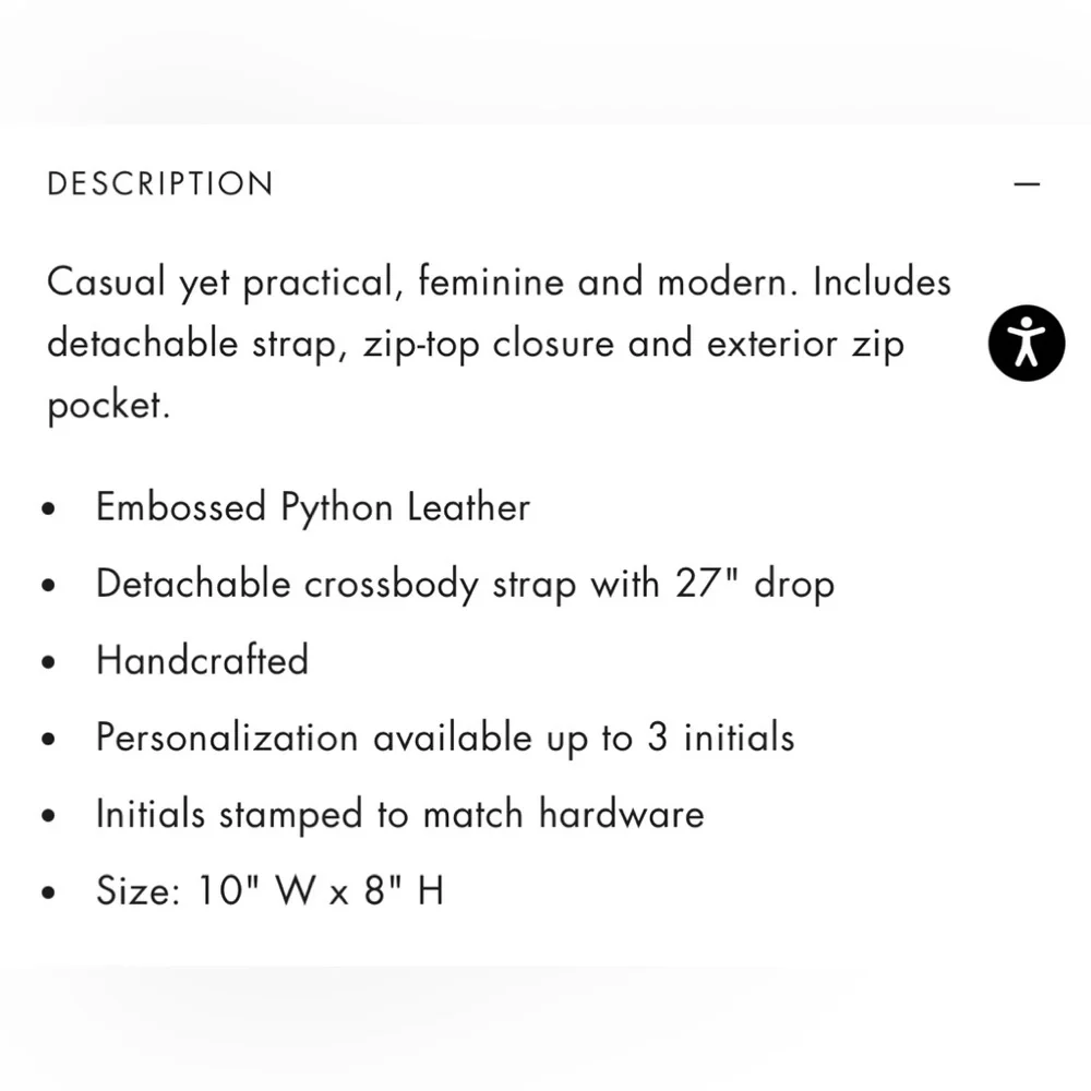 GIGI NEW YORK Skylar Military Python Embossed Cream Leather Crossbody Purse Bag - Picture 11 of 12